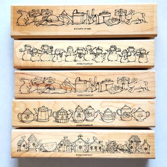 Vintage 1996 Stampin Up! Boarder Stamps - Picture 1 of 2
